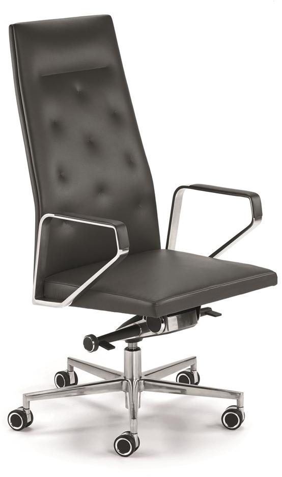 Spiegels 5-спицевое вращающееся кожаное офисное кресло с подлокотниками .pilot s Ps100 - Вид №3