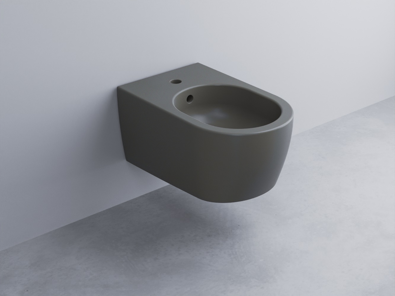 SMBSNW-CM Биде подвесное с одним отверстием под смеситель, в комплекте с крепежами 53 cielo Smile Ceramica Cielo