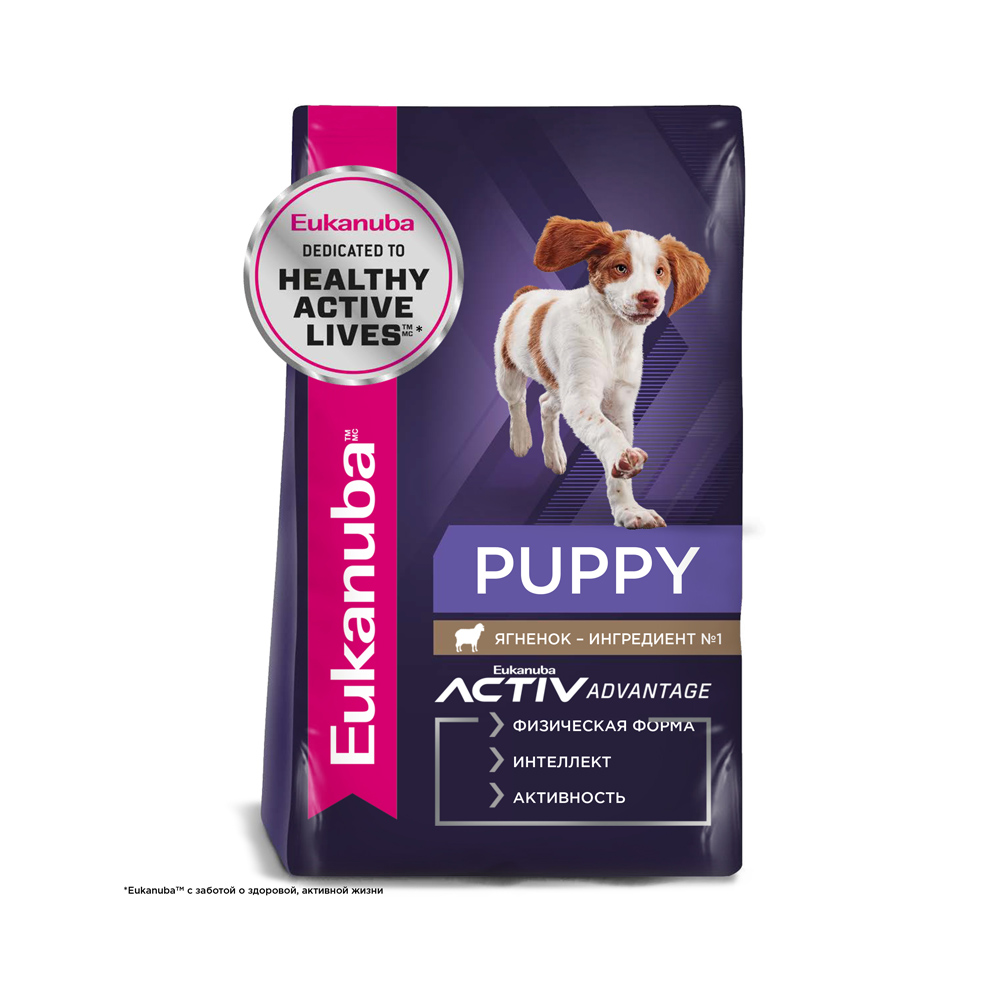 ПР0023006 Корм для щенков ягненок, рис сух. 2,5кг Eukanuba 