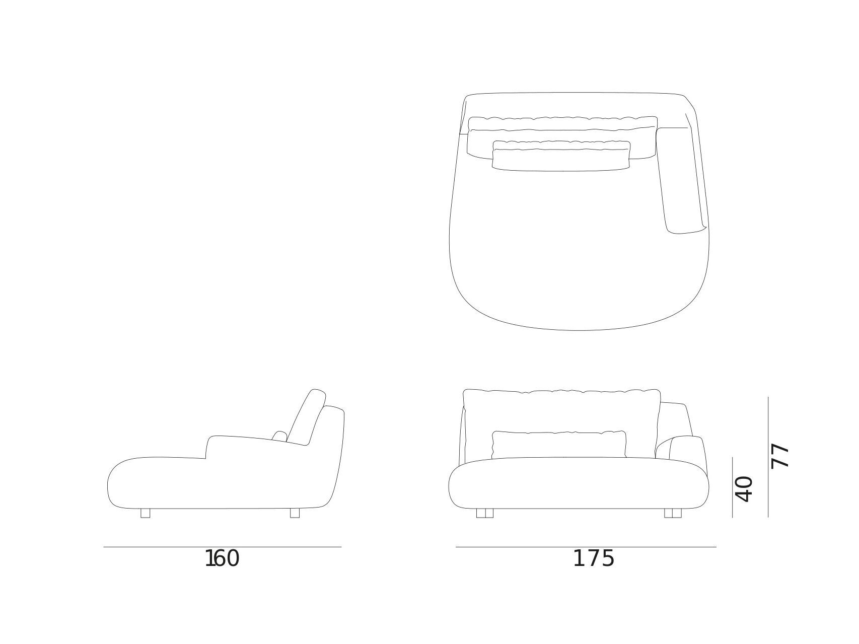 Ткань сад кровать Exteta Moonlight ARCH-00117879 - Вид №22