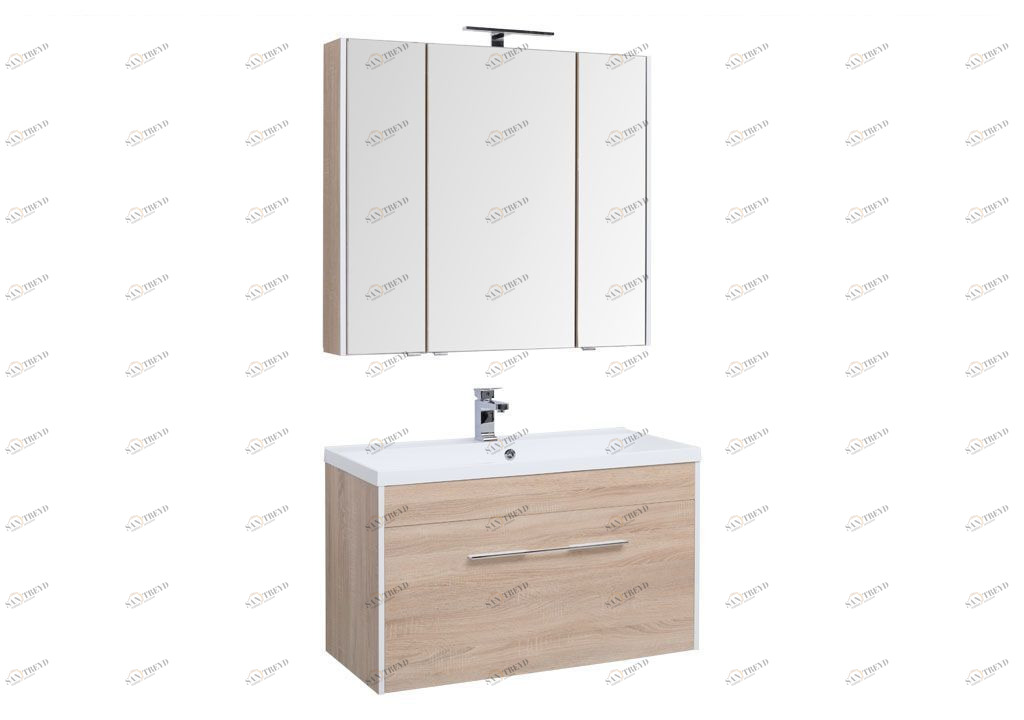 Мебель для ванной Aquanet Августа 100 дуб сонома 00225241