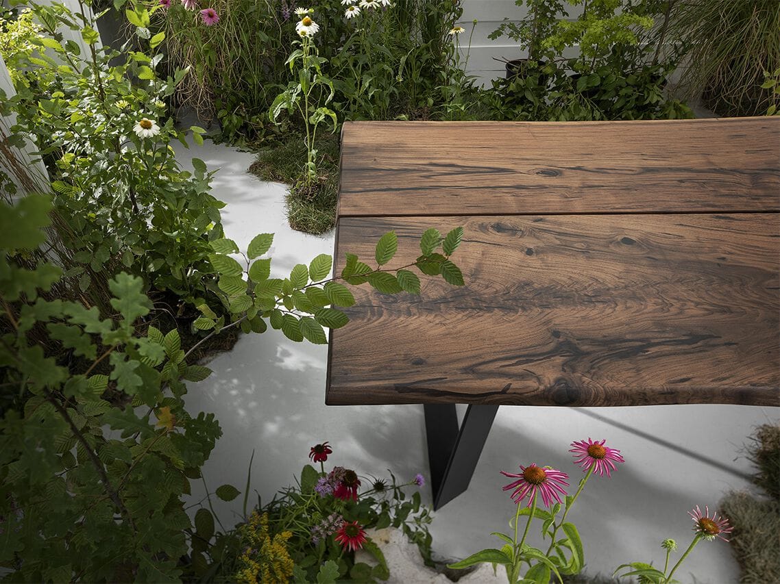 Прямоугольный обеденный стол из стали и дерева Florian Wood&amp ARCH-00025110