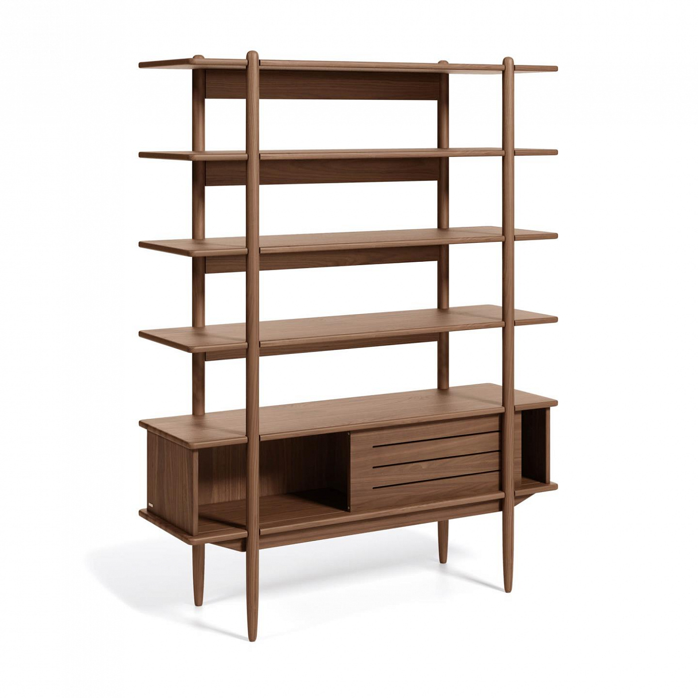109383 Carolin in veneered walnut shelf unit 130 x 169 cm La Forma  - Вид №2