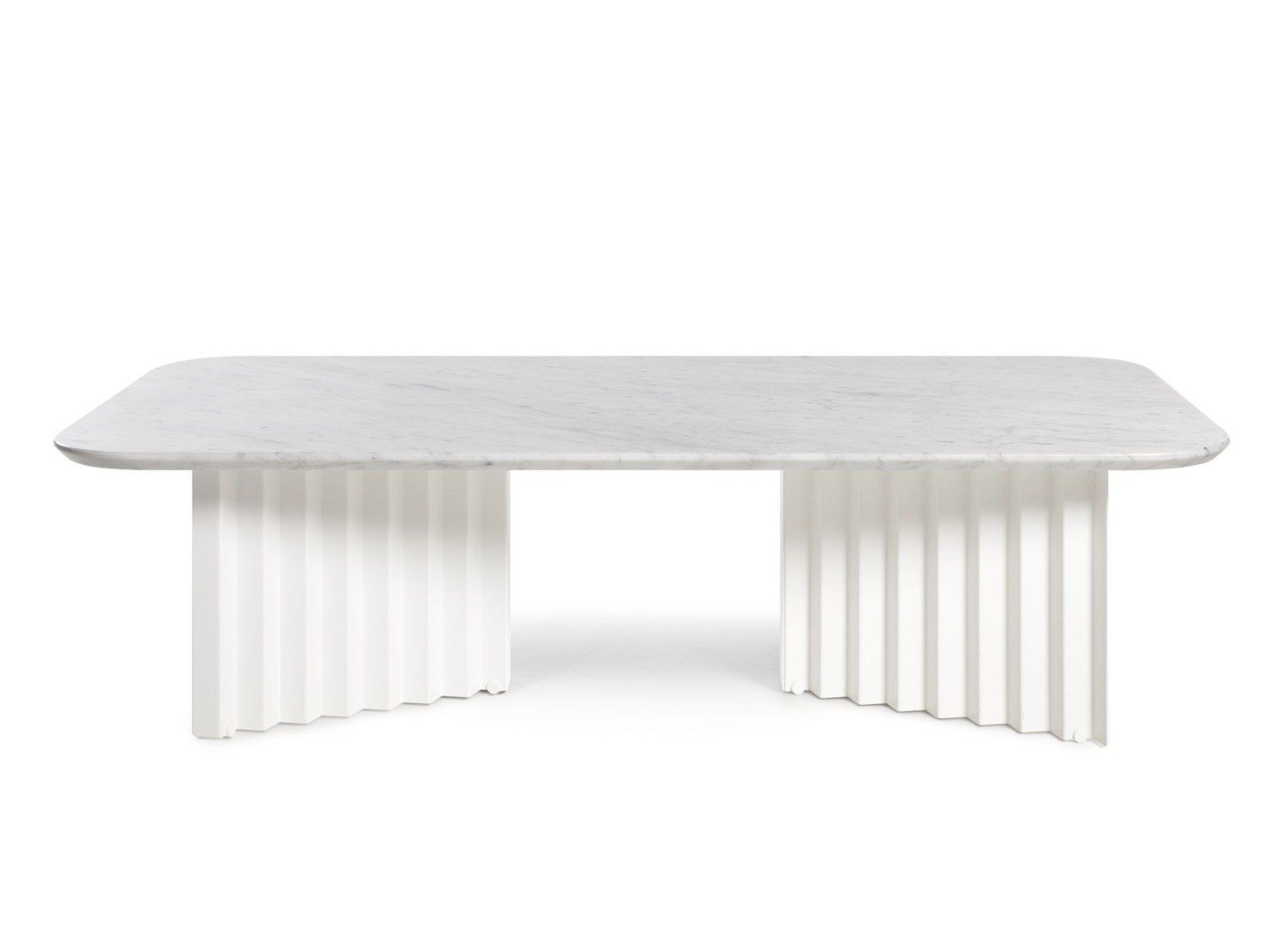 Прямоугольный низкий журнальный столик из мрамора и стальной основы RS Barcelona Plec ARCH-00122036 - Вид №1