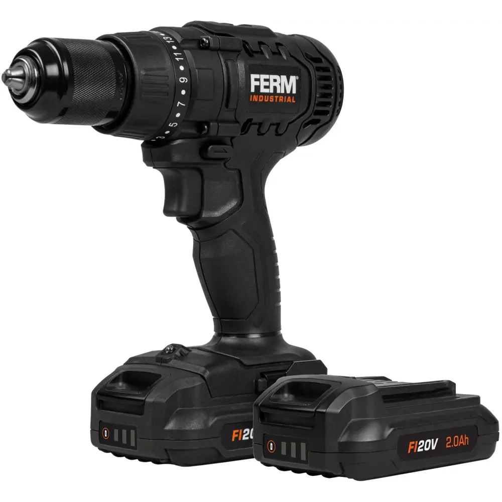 Дрель-шуруповерт аккумуляторная ударная Ferm CDM1147P, 20 В Li-ion 2x2 Ач STLM-2054414