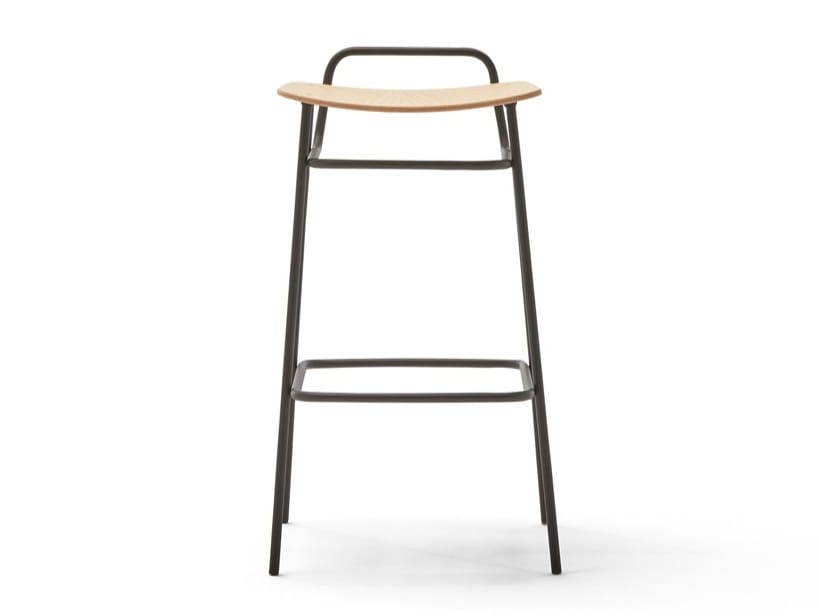 Высокий металлический табурет с подставкой для ног Blasco&Vila Fosca ARCH-00137481