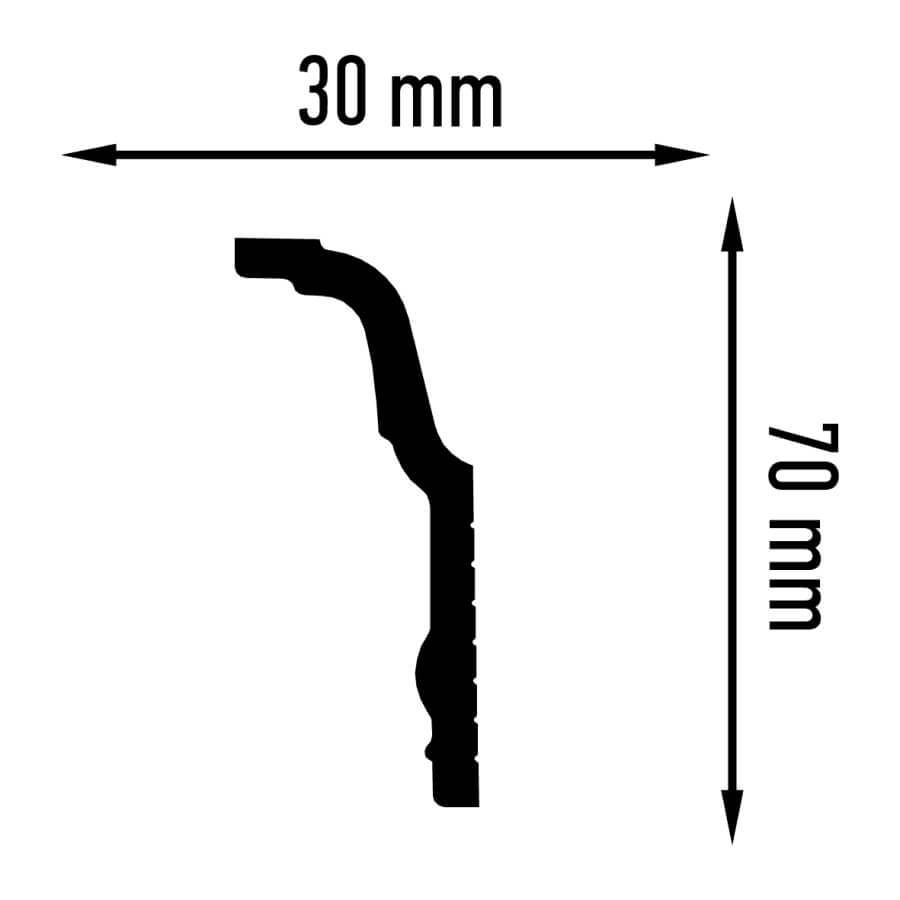 Плинтус потолочный Плинтэкс J 30/70 (85 шт)  - Вид №1