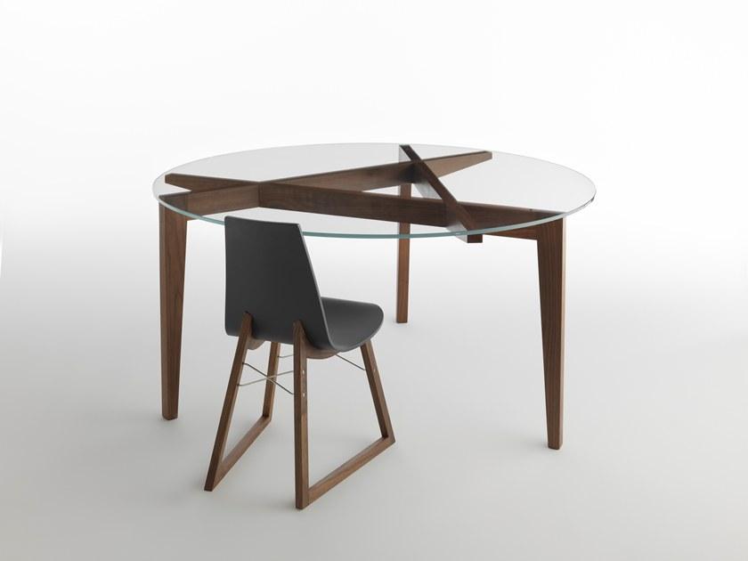 Casamania & Horm Круглый стол из дерева и стекла Autoreggente sun-id-1475312 - Вид №2