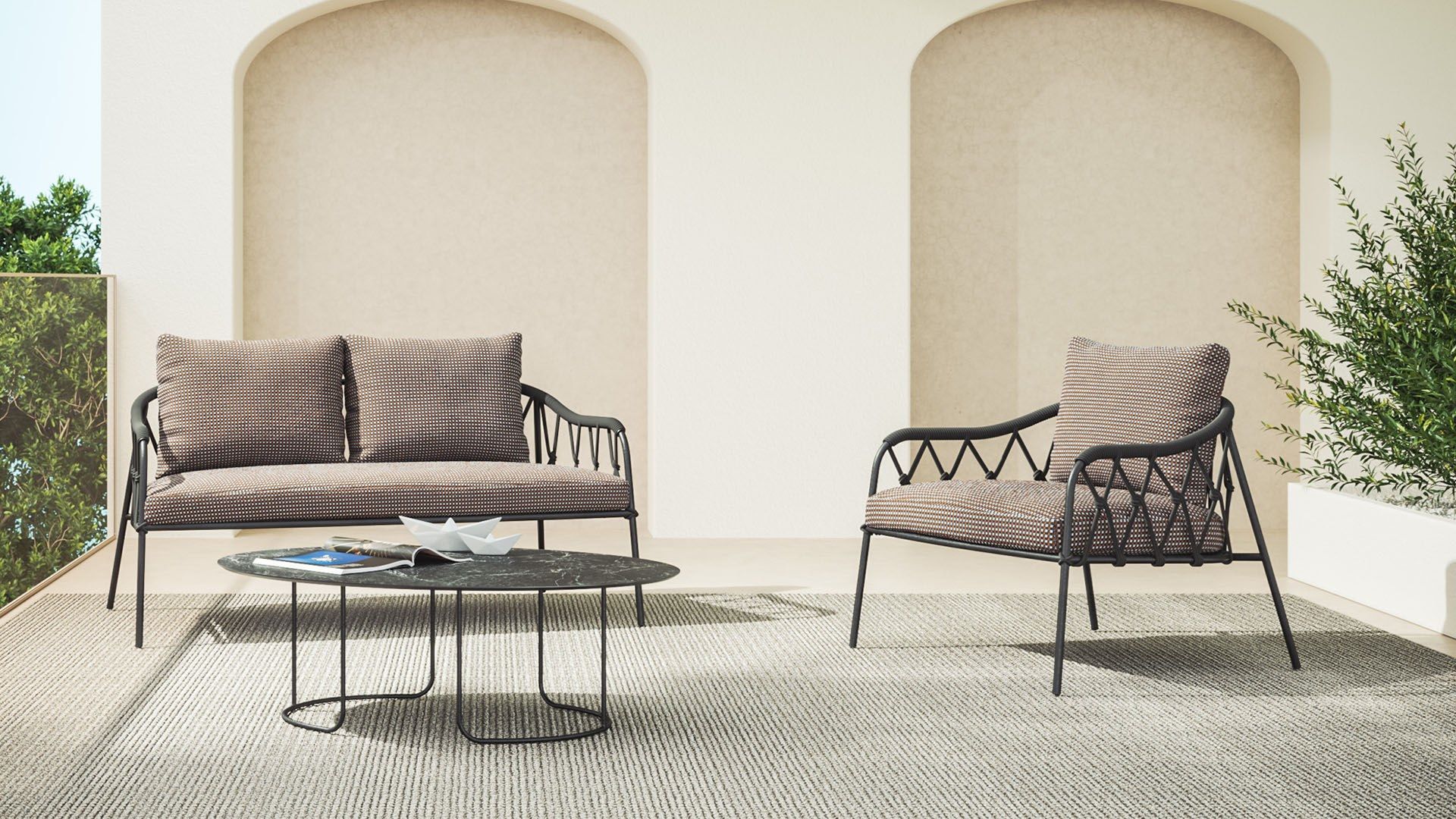 2-местный садовый диван ALMA DESIGN наружная лестница ARCH-00085607 - Вид №1