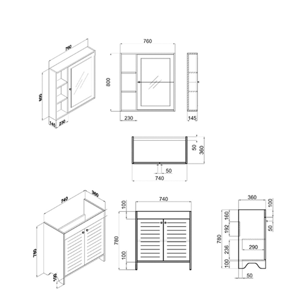 Мебельный комплект«Infinity 76» SANITA LUXE TINF76 - Вид №1