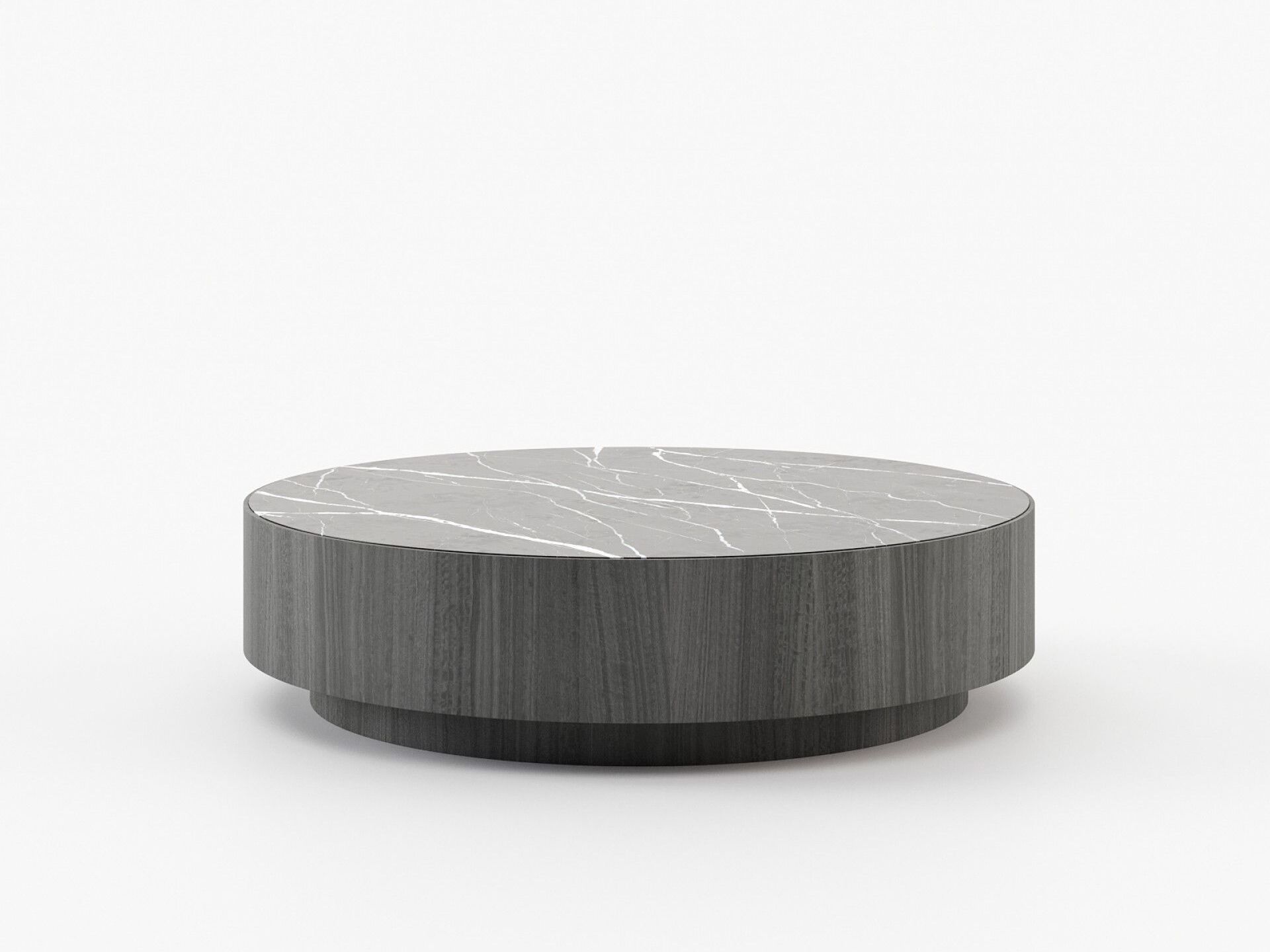 Круглый журнальный столик из дерева и мрамора Laskasas золото ARCH-00053819 - Вид №6