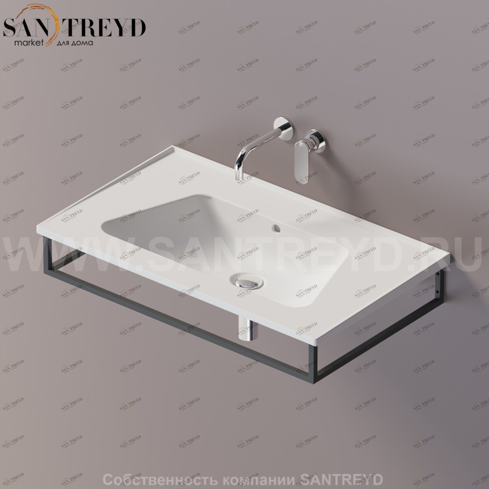 Flaminia BLOOM Металлический держатель 85 см для раковин черный BM85S.N Ceramica Flaminia