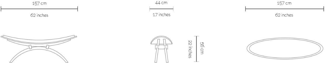MORADA Скамейка из дерева Dragonfly Dragonfly be - Вид №4