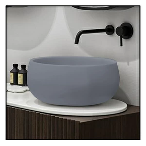 BATOBR Накладная раковина на столешницу  круглая Ceramica Cielo