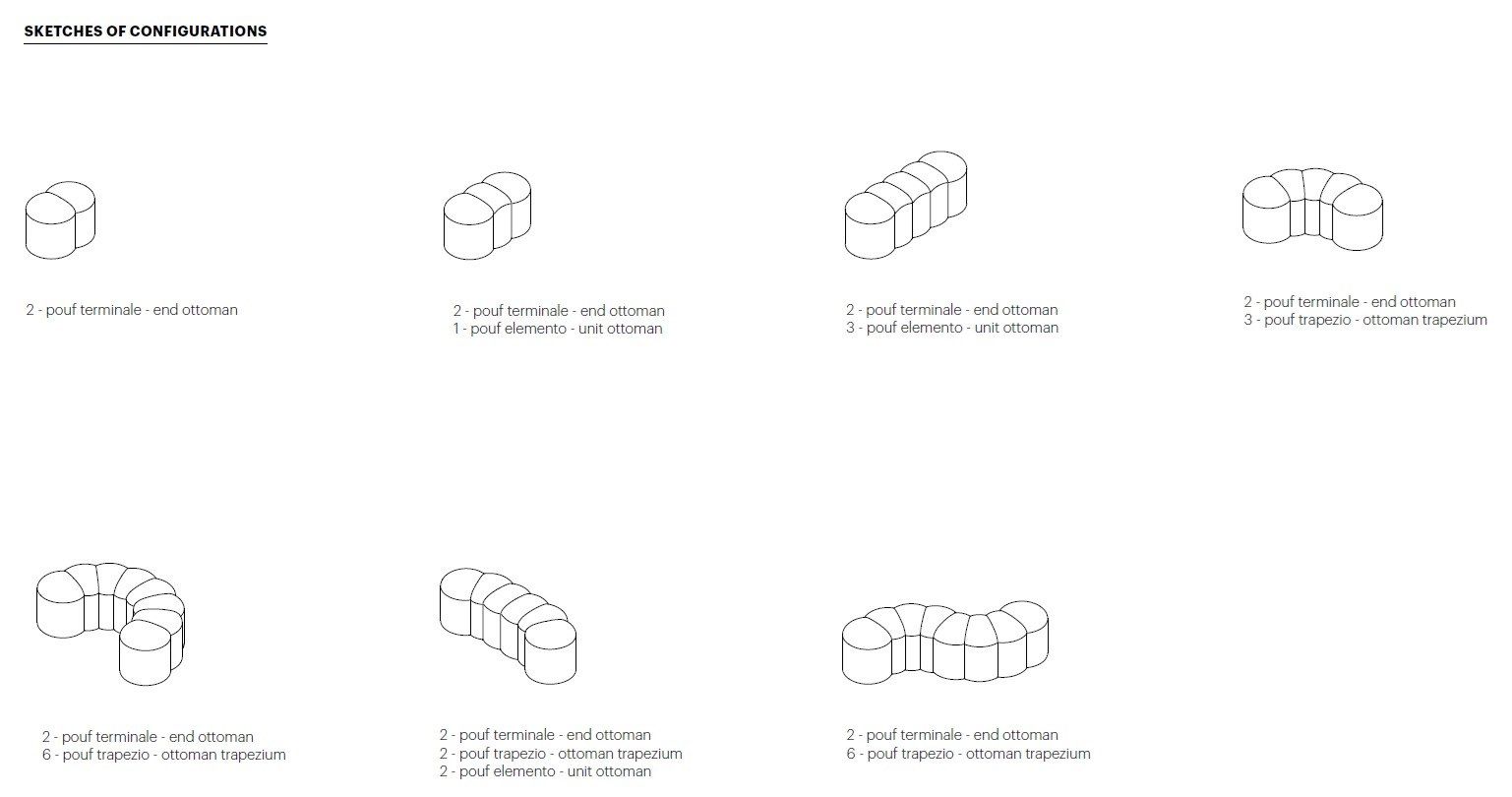 Модульная ткань пуф Meridiani BACO ARCH-00026153 - Вид №3