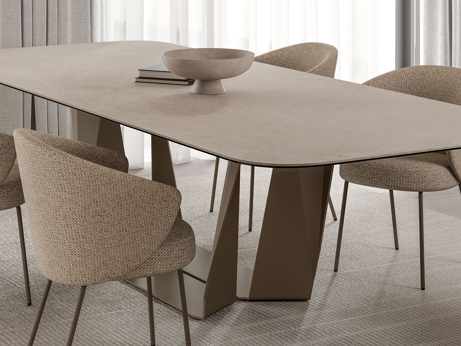 Тканевый стул с подлокотниками MOBLIBERICA GAVI ARCH-00130324 - Вид №4