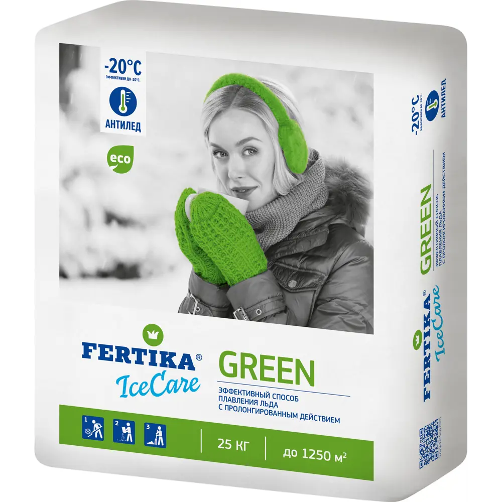 Противогололедные реагенты Fertika Icecare Green 25 кг 89447231 STLM-2061028 