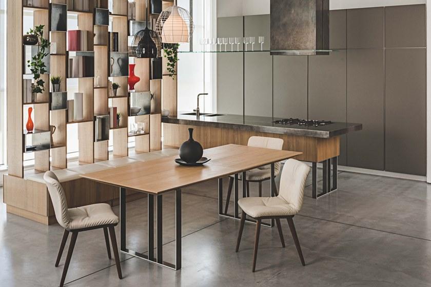 Maiullari Раскладной прямоугольный обеденный стол из стали и дерева sun-id-1454001 - Вид №7