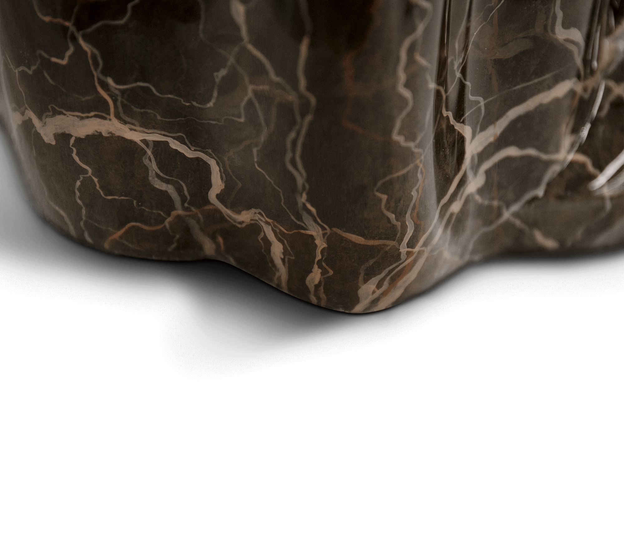 0-038 Монохромный коричневый столик из искусственного мрамора Boca Do Lobo  - Вид №4