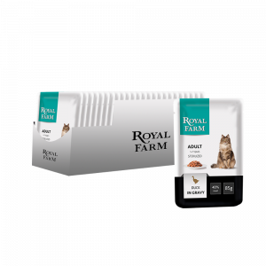 ПР0041267*24 Корм для кошек для стерилизованных утка в соусе конс. пауч 85г (упаковка - 24 шт) ROYAL FARM