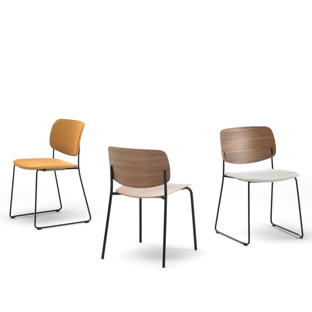 Штабелируемый стул из ткани INCLASS Aryn Wood ARCH-00036862 - Вид №2