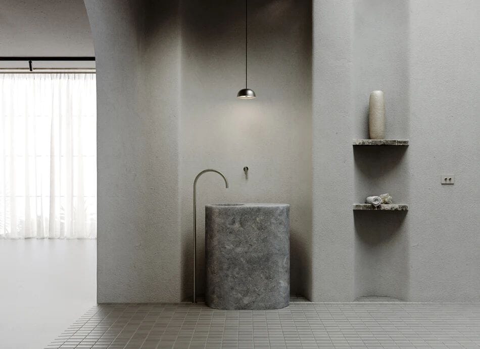 Индивидуальный мраморный отдельно стоящий умывальник COCOON John Pawson ARCH-00043475 - Вид №7