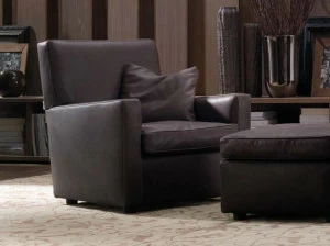 Frigerio Salotti Кожаное кресло с подлокотниками Esther