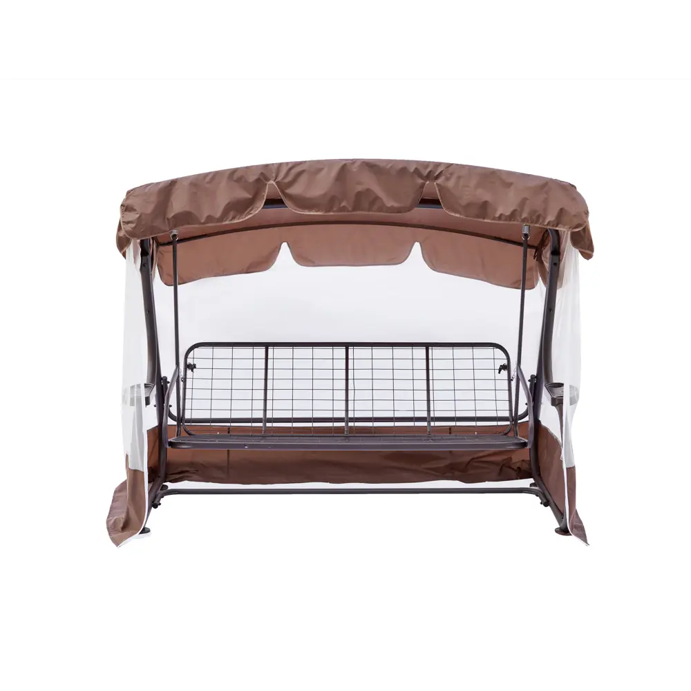 Качели садовые BEGINIA Aniva 3-х местные до 250 кг металл цвет коричневый STLM-2071791 - Вид №4