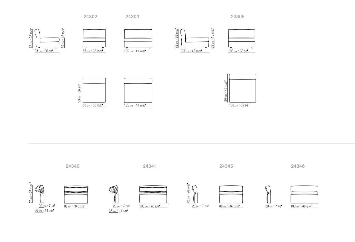 Тканевый диван с полуостровом Flexform Newbridge ARCH-00146970 - Вид №3