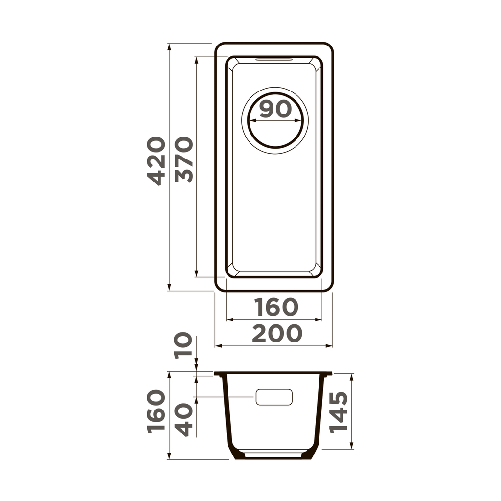 Кухонная мойка Kata 20-U DC OMOIKIRI 4993374 - Вид №4