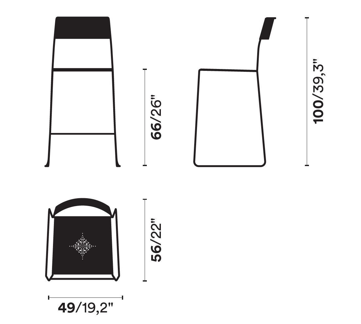 Стальной штабелируемый табурет с порошковым покрытием Opinion Ciatti Nigelle ARCH-00035400 - Вид №7