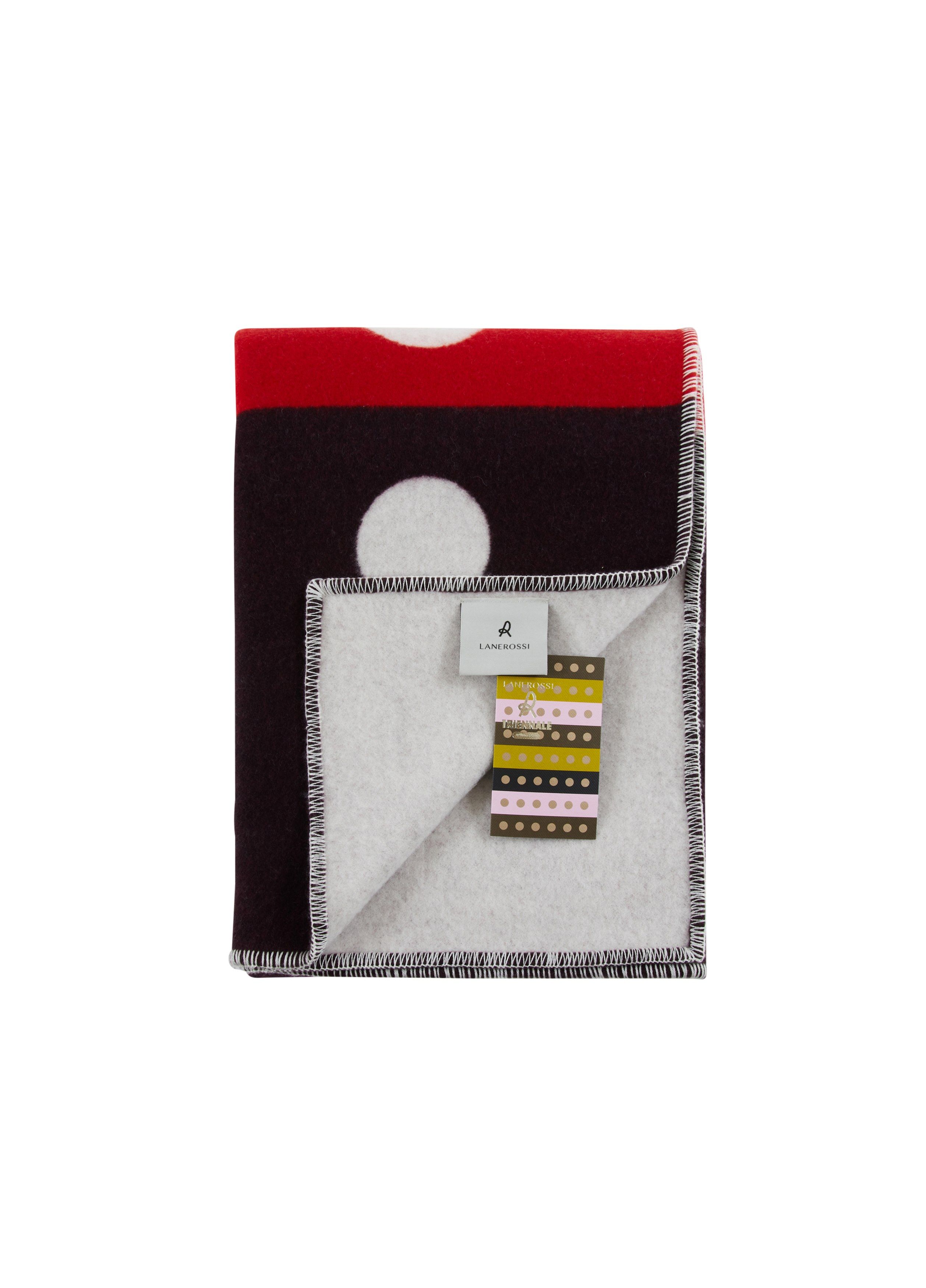 Plaid double face a pois e a righe in lana merino Lanerossi Memory is my Home ARCH-00100382 - Вид №17