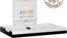 CP0016HCSB-I Горизонтальное пеленальное кресло из полипропилена и нержавеющей стали матового черного цвета с ионизатором mediclinics 