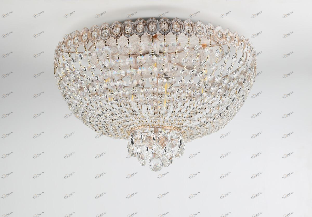 Подвесная люстра Rivoli Vittoria 1014-109 RIVOLI ДИЗАЙНЕРСКИЕ, VITTORIA 336793 Золотой;прозрачный 