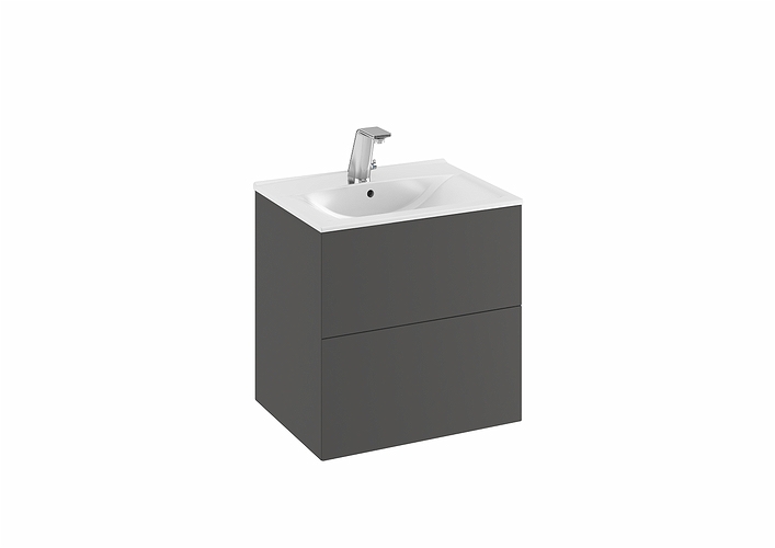 9751321111 IDO Elegant напольная тумба под умывальник, с двумя ящиками, W = 900 мм, W1 = 910 мм, белый - Вид №3