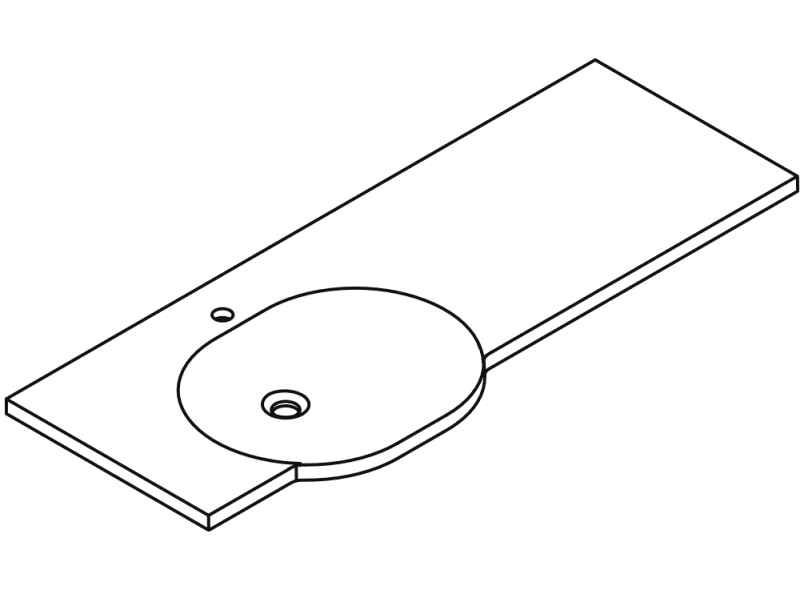 950.11.621S Умывальник различной длины HEWI Waschtische  - Вид №2