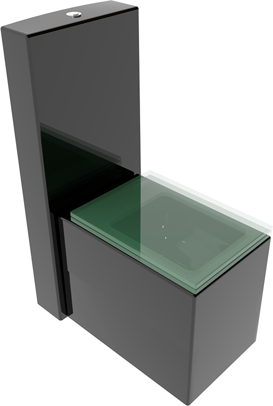GLWC01-GLCIMBL2 Моноблок унитаз с бачком GSG CERAMIC GLASS