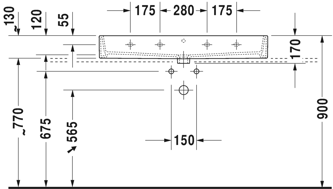 2350100079 Подвесная раковина настенная овальная Duravit Vero Air - Вид №3