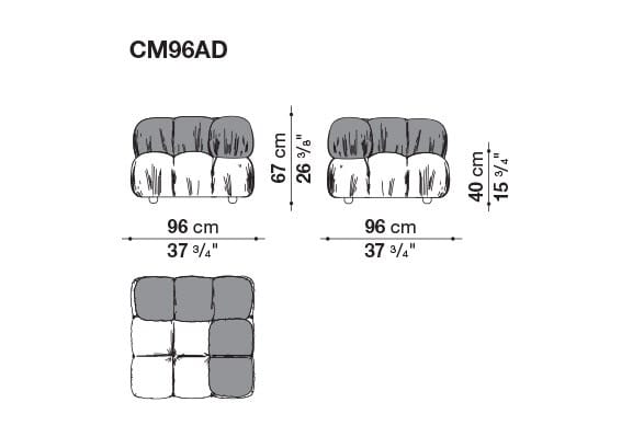 Модульный тканевый диван capitonné B&B Italia Хамелеонда ARCH-00030740 - Вид №16