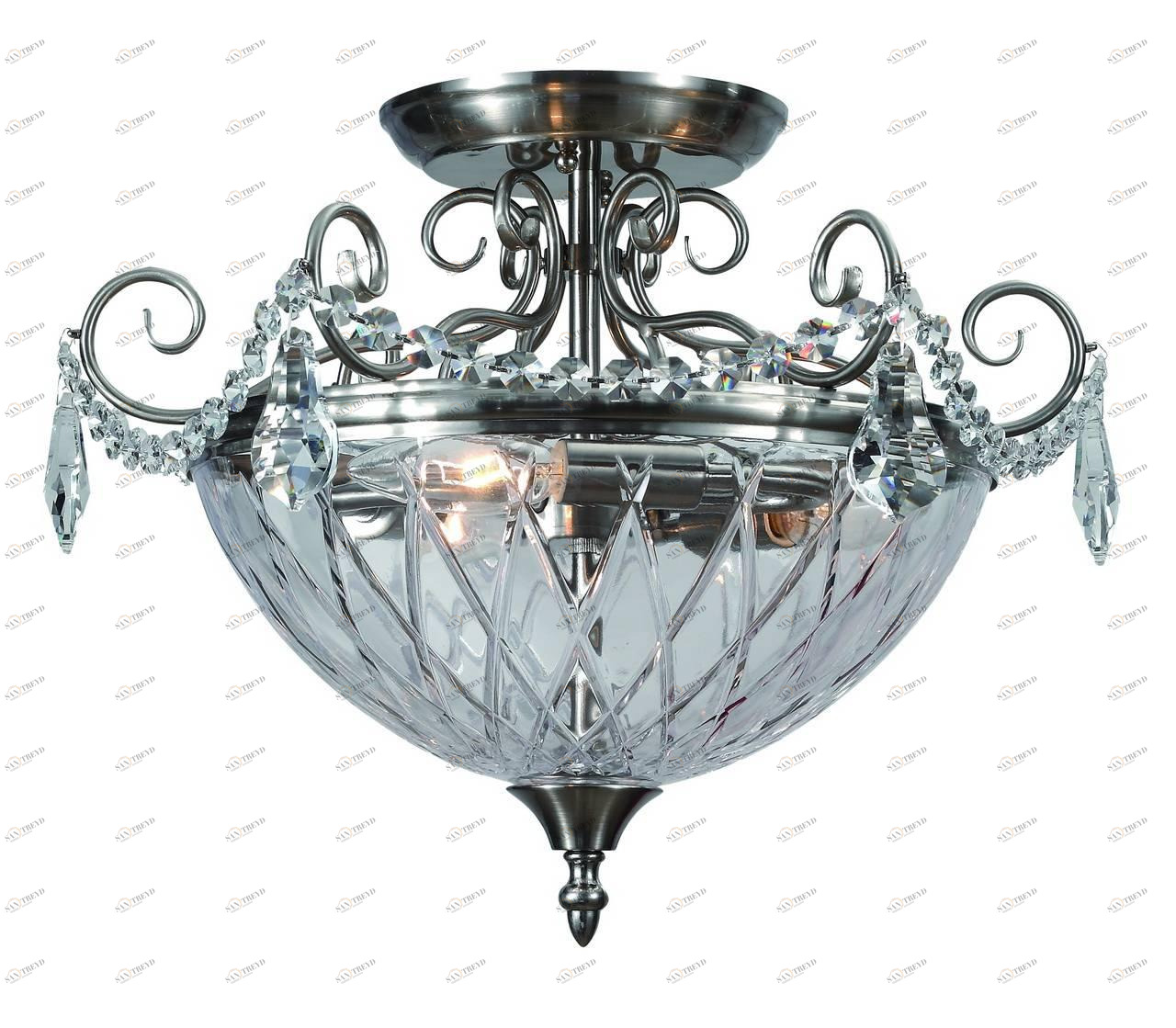 Потолочный светильник Divinare Reggia PL- DIVINARE REGGIA 073670 Прозрачный;серебро 