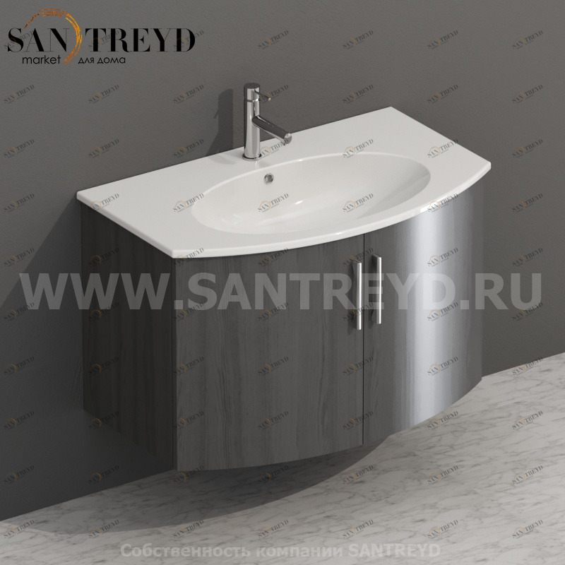 MDMA80Y6093 Тумба с двумя створками 78 см серая Globo 4ALL Италия Ceramica Globo