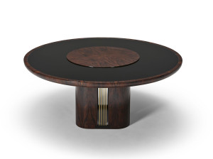 Круглый деревянный обеденный стол