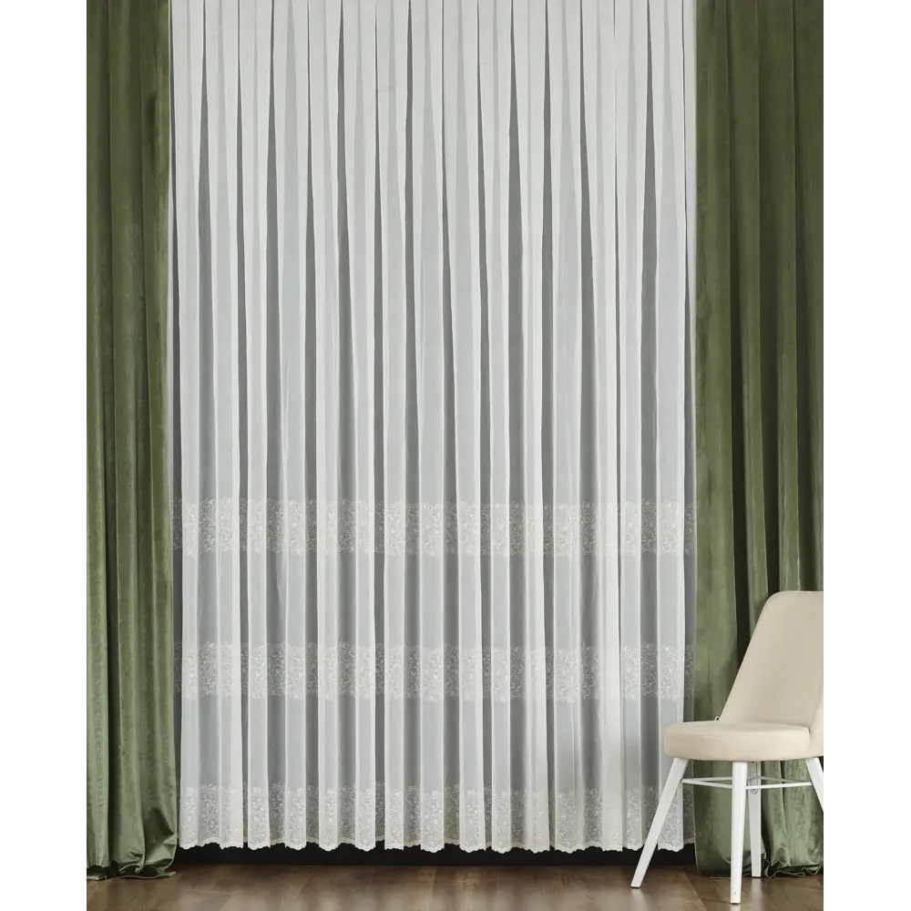 Тюль с вышивкой батист 290 см цвет кремовый 81960439 STLM-2188712 ELIT HOME  - Вид №3