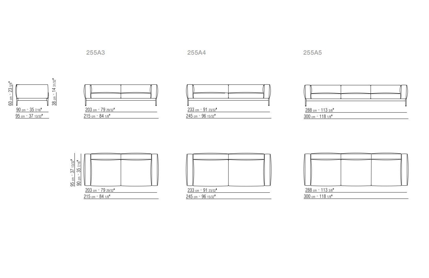 3-местный съемный тканевый диван Flexform ARCH-00033124 - Вид №5