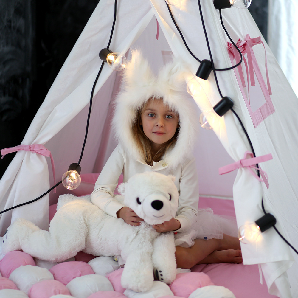 Вигвам Simple Pink с окном,карманом и флажками VAMVIGVAM SIMPLE PINK 281914 Белый;розовый Santreyd  - Вид №9