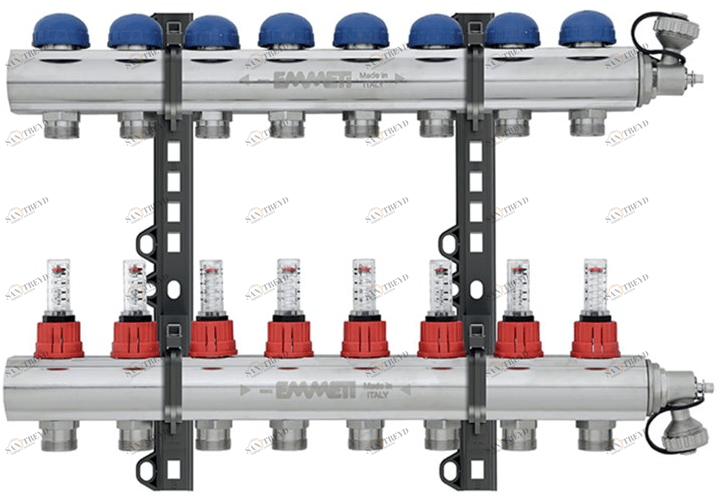 EMMETI Комплект распределительного коллектора штанги Collettori, cassette e valvole a sfera motorizzate sun-id-1385818