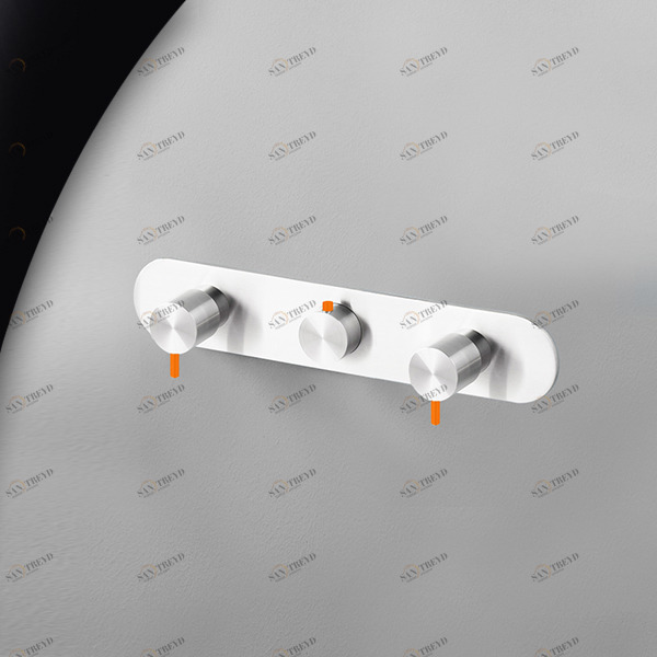 Термостат для душа глянцевая сталь с оранжевой ручкой Toki Radomonte TKI60LCIL24