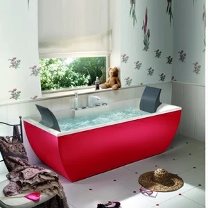 Ванна угловая Kali Color Red 170 см