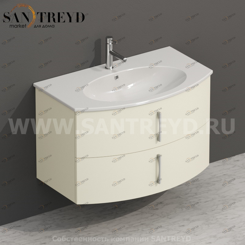 MDMC80Y017 Тумба с двумя ящиками 78 см бежевая Globo 4ALL Италия Ceramica Globo