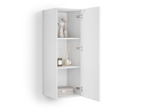 Вертикальный навесной шкаф из меламиновой ткани с дверным полотном